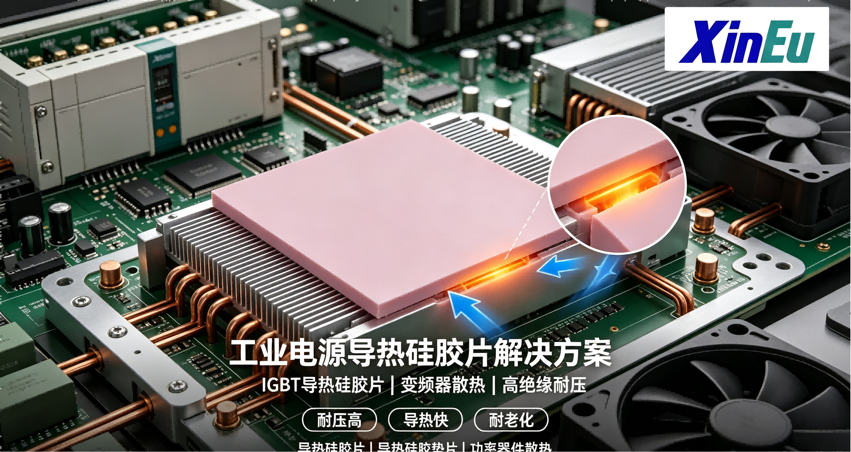 工业电源导热硅胶片解决方案